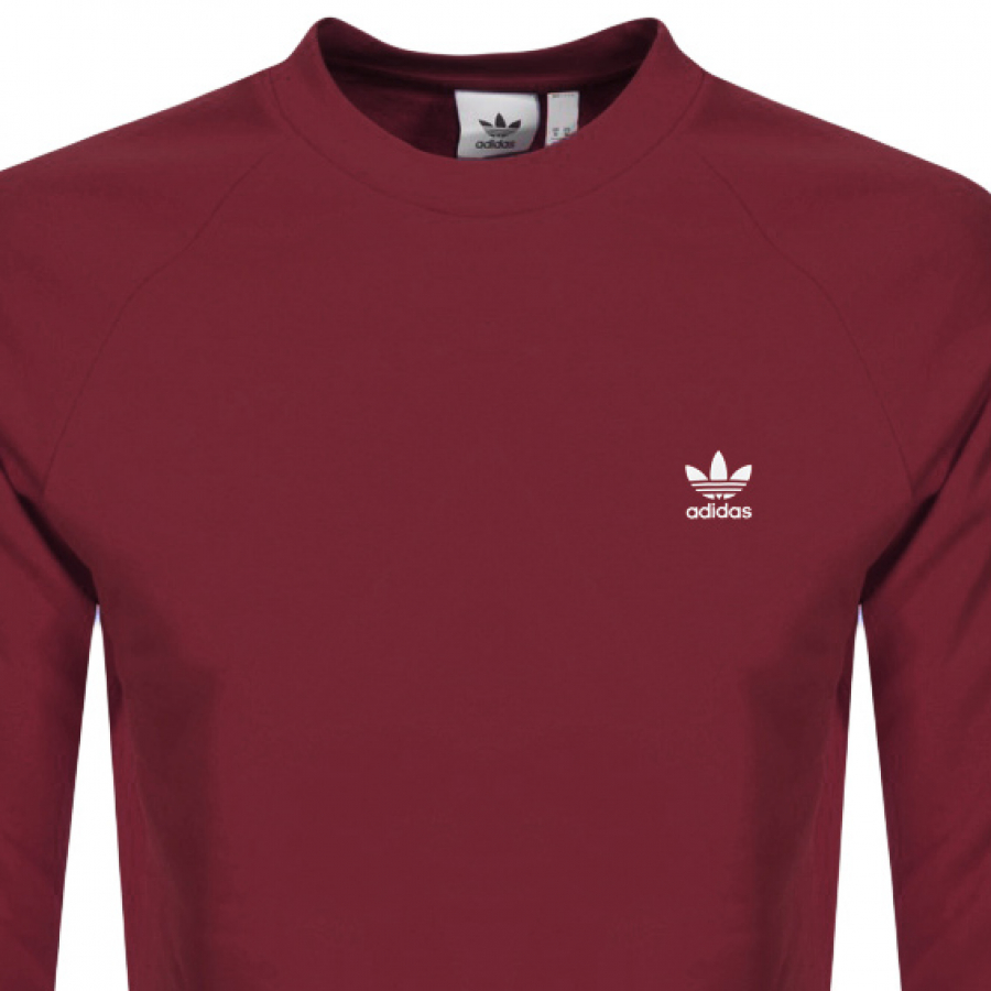 adidas Originals Essential Sweatshirt Burgundy | Mainline Menswear